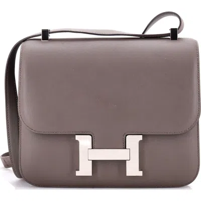Pre-owned Hermes  Hermes Constance Bag Swift 24 In Gray
