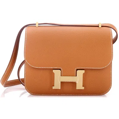 Pre-owned Hermes  Hermes Constance Nm Bag Epsom 18 In Gold