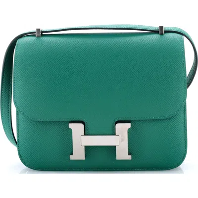 Pre-owned Hermes  Hermes Constance Nm Bag Epsom 18 In Green