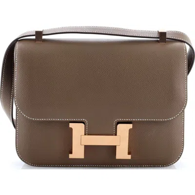 Pre-owned Hermes  Hermes Constance Nm Bag Epsom 24 In Brown