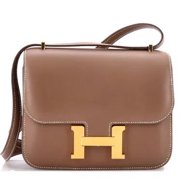Pre-owned Hermes  Hermes Constance Nm Bag Swift 18 In Brown