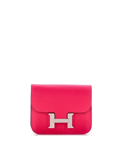Pre-owned Pre-owned Hermes  Hermes Constance Slim Wallet Epsom In Pink
