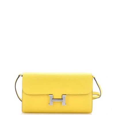 Pre-owned Hermes  Hermes Constance To Go Wallet Epsom