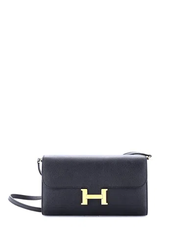 Pre-owned Pre-owned Hermes  Hermes Constance To Go Wallet Epsom In Black