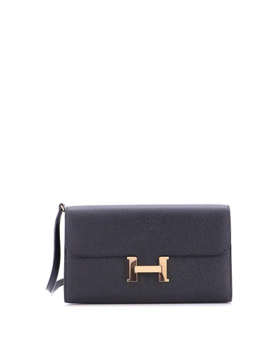 Pre-owned Pre-owned Hermes  Hermes Constance To Go Wallet Epsom In Black