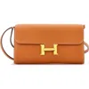 Pre-owned Hermes  Hermes Constance To Go Wallet Epsom In Brown
