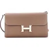 Pre-owned Hermes  Hermes Constance To Go Wallet Epsom In Brown