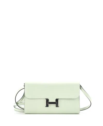 Pre-owned Pre-owned Hermes  Hermes Constance To Go Wallet Epsom In Green