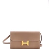 Pre-owned Hermes  Hermes Constance To Go Wallet Evercolor In Brown