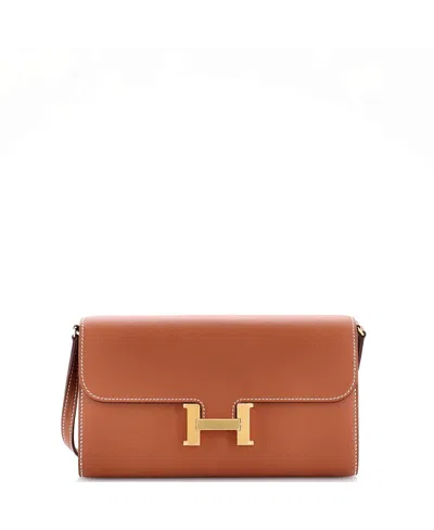 Pre-owned Pre-owned Hermes  Hermes Constance To Go Wallet Evercolor In Brown