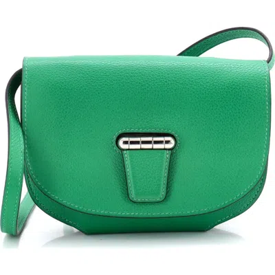 Pre-owned Hermes  Hermes Convoyeur Crossbody Bag Evercolor Mini In Green