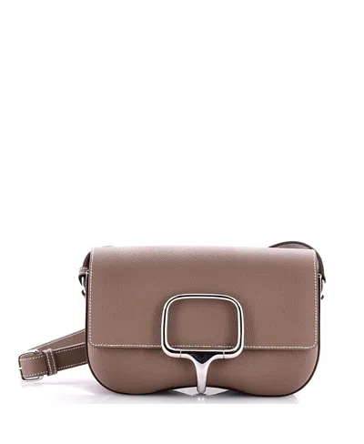 Pre-owned Pre-owned Hermes  Hermes Della Cavalleria Elan Shoulder Bag Epsom In Gray
