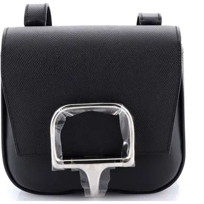 Pre-owned Hermes  Hermes Della Cavalleria Shoulder Bag Epsom Mini In Black