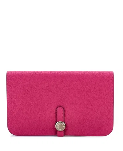 Pre-owned Pre-owned Hermes  Hermes Dogon Duo Combined Wallet Leather In Pink