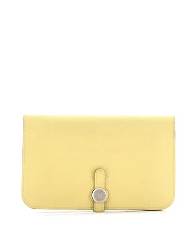 Pre-owned Pre-owned Hermes  Hermes Dogon Duo Combined Wallet Leather In Yellow