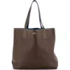 Pre-owned Hermes  Hermes Double Sens Tote Clemence And Swift 36 In Brown