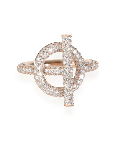 Pre-owned Pre-owned Hermes  Hermes Echappee 18k Rose Gold Fashion Ring