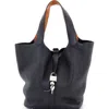 Pre-owned Hermes  Hermes Eclat Picotin Lock Bag Clemence Gm In Black