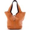 Pre-owned Hermes  Hermes Eclat Picotin Lock Bag Clemence Mm In Brown
