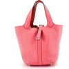 Pre-owned Hermes  Hermes Eclat Picotin Lock Bag Clemence Pm In Pink
