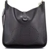 Pre-owned Hermes  Hermes Evelyne Bag Gen I Ardennes Pm In Black
