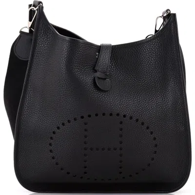 Pre-owned Hermes  Hermes Evelyne Bag Gen I Clemence Gm In Black