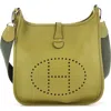 Pre-owned Hermes  Hermes Evelyne Bag Gen I Clemence Pm In Green