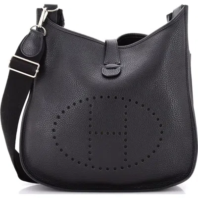 Pre-owned Hermes  Hermes Evelyne Bag Gen I Clemence Pm In Black