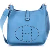 Pre-owned Hermes  Hermes Evelyne Bag Gen I Clemence Pm In Blue