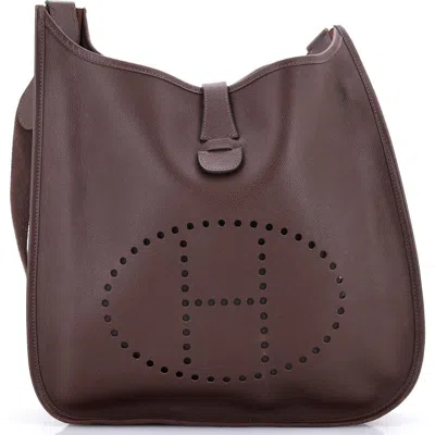 Pre-owned Hermes  Hermes Evelyne Bag Gen I Epsom Gm In Brown