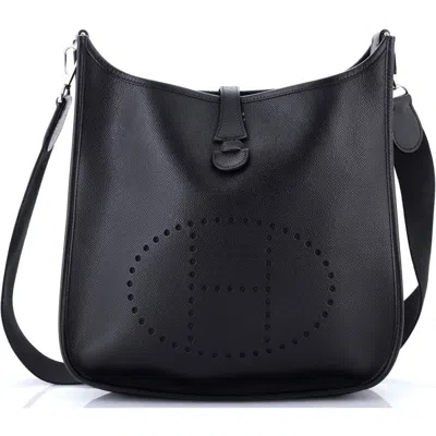 Pre-owned Hermes  Hermes Evelyne Bag Gen I Epsom Pm In Black