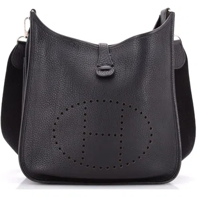 Pre-owned Hermes  Hermes Evelyne Bag Gen Ii Clemence Pm In Black