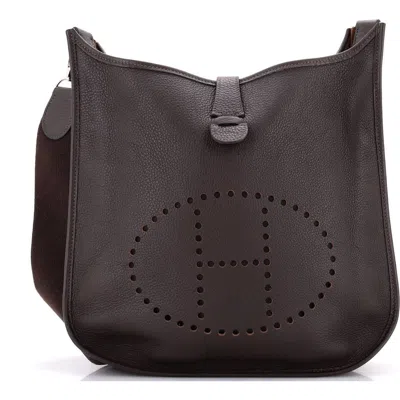 Pre-owned Hermes  Hermes Evelyne Bag Gen Ii Clemence Pm In Brown