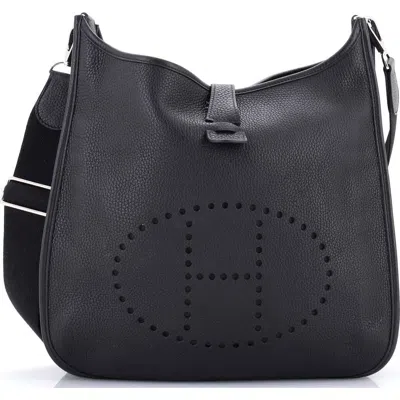 Pre-owned Hermes  Hermes Evelyne Bag Gen Iii Clemence Gm In Black