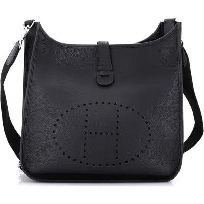 Pre-owned Hermes  Hermes Evelyne Bag Gen Iii Clemence Gm In Black