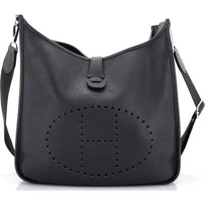 Pre-owned Hermes  Hermes Evelyne Bag Gen Iii Clemence Gm In Black