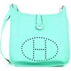 Pre-owned Hermes  Hermes Evelyne Bag Gen Iii Clemence Gm In Blue