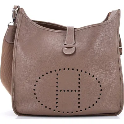 Pre-owned Hermes  Hermes Evelyne Bag Gen Iii Clemence Gm In Brown