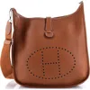 Pre-owned Hermes  Hermes Evelyne Bag Gen Iii Clemence Gm In Gold