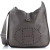 Pre-owned Hermes  Hermes Evelyne Bag Gen Iii Clemence Gm In Gray