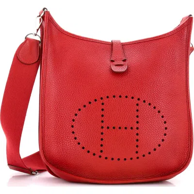 Pre-owned Hermes  Hermes Evelyne Bag Gen Iii Clemence Gm In Red