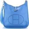 Pre-owned Hermes  Hermes Evelyne Bag Gen Iii Clemence Tpm In Blue