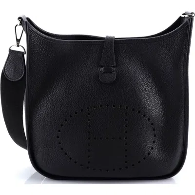 Pre-owned Hermes  Hermes Evelyne Bag Gen Iii Clemence Pm In Black