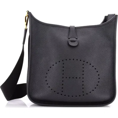 Pre-owned Hermes  Hermes Evelyne Bag Gen Iii Clemence Pm In Black