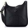Pre-owned Hermes  Hermes Evelyne Bag Gen Iii Clemence Pm In Black