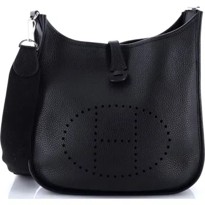 Pre-owned Hermes  Hermes Evelyne Bag Gen Iii Clemence Pm In Black