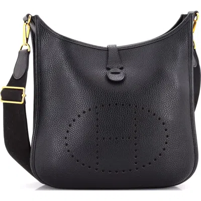 Pre-owned Hermes  Hermes Evelyne Bag Gen Iii Clemence Pm In Black