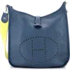 Pre-owned Hermes  Hermes Evelyne Bag Gen Iii Clemence Pm In Blue