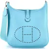 Pre-owned Hermes  Hermes Evelyne Bag Gen Iii Clemence Pm In Blue