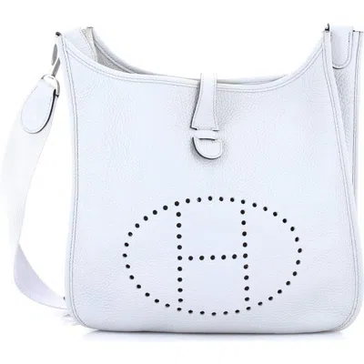 Pre-owned Hermes  Hermes Evelyne Bag Gen Iii Clemence Pm In Blue